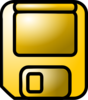 Yellow Floppy Disk Clip Art